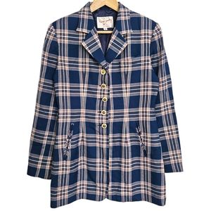Vintage Rene Derhy Plaid‎ Blazer Jacket